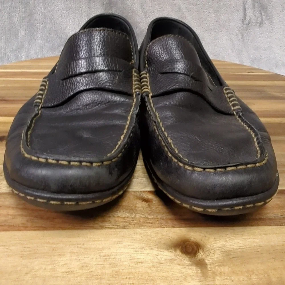 Born Mens Loafers Sizes EU‎ 42.5 US 9.5 Leather Black Comfort Driving Shoes